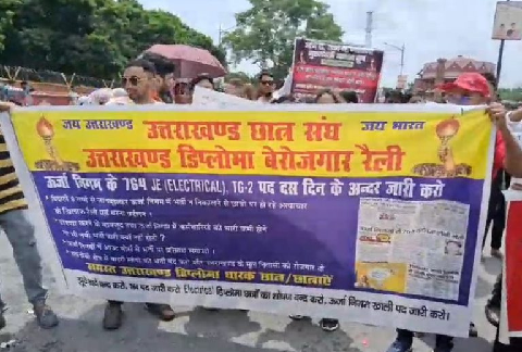 बेरोजगारों का सरकार के खिलाफ हल्ला बोल, सैकड़ों की संख्या में सकड़ों पर उतरे युवा..