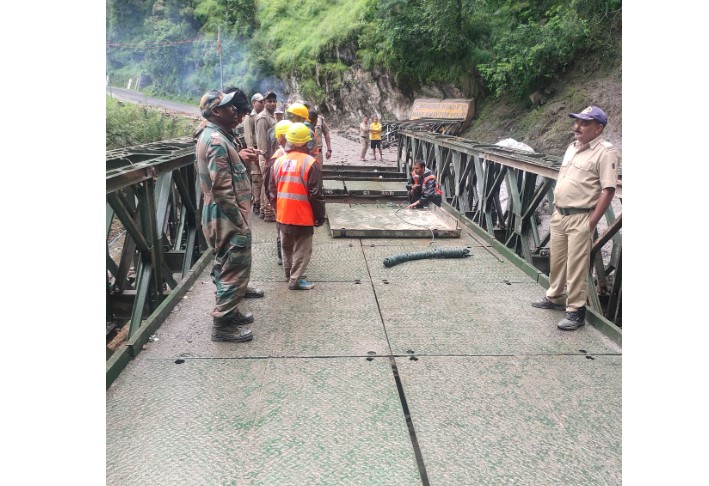 गंगोत्री मार्ग पर 'वैली ब्रिज' का निर्माण कार्य पूरा