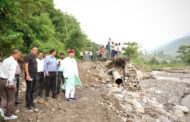 महाराज ने भारी वर्षा, भूस्खलन से प्रभावित क्षेत्रों का किया स्थलीय निरीक्षण